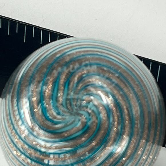 Venetian Murano Perfume Bottle Blue Gold Mouth Blown Fine Art Glass Handblown - Picture 13 of 13